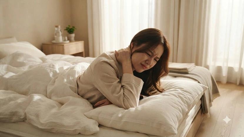 아침에 목이 뻣뻣하게 느껴지는 불편함