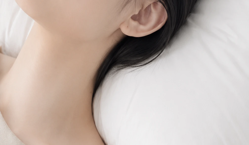 수면 자세에 따른 경추 지지 비교 이미지